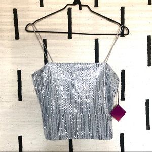 Forever 21 Sparkly Sequin Metallic Cami Tank Top
